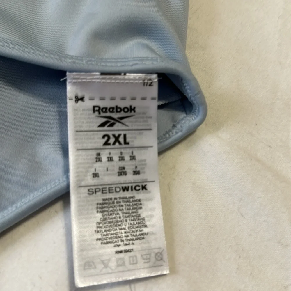 Reebok Women's Light Blue Sports Bra Higb Support 2X NWT Razorback